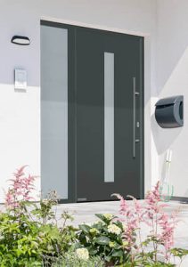 aluminium entrance door exterior shot